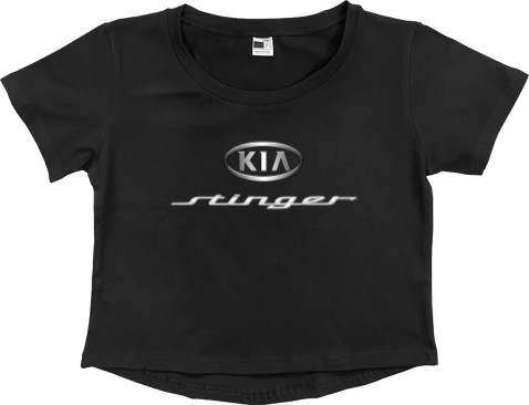 Kia - Кроп - топ Преміум Жіночий - Kia Stinger Logo - Mfest