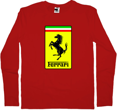 Ferrari - Футболка з Довгим Рукавом Чоловіча - Ferrari logo 1 - Mfest
