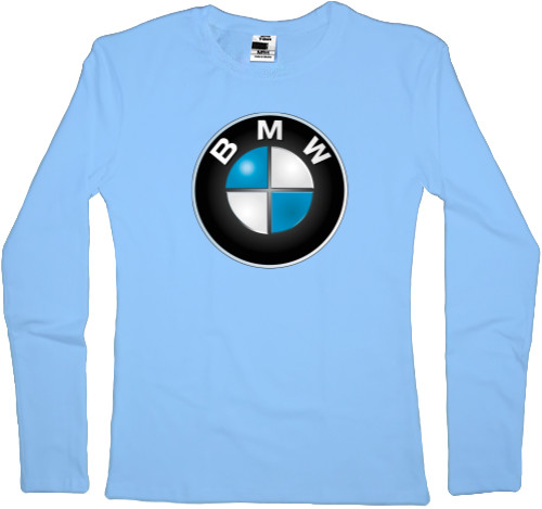 BMW - Футболка з Довгим Рукавом Жіноча - bmw logo 1 - Mfest