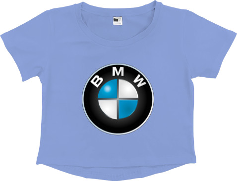 BMW - Women's Cropped Premium T-Shirt - bmw logo 1 - Mfest