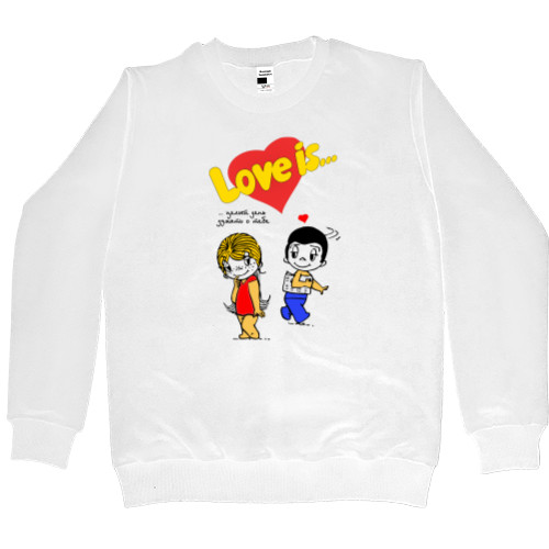 Love is - Men’s Premium Sweatshirt - Love is Думать о тебе - Mfest