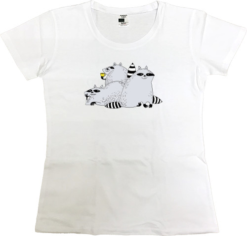 Еноты - Women's Premium T-Shirt - Еноты 6 - Mfest