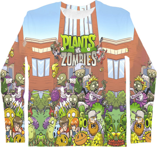 Plants vs Zombies / Рослини проти Зомбі - Футболка з Довгим Рукавом Чоловіча 3D - Plants vs Zombies (9) - Mfest