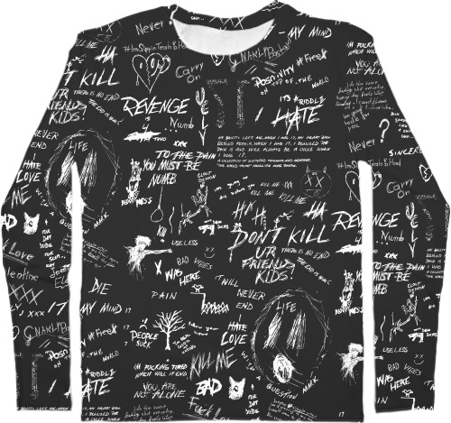 XXXTentacion - Kids' Longsleeve Shirt 3D - Depression (XXXTENTACION) - Mfest