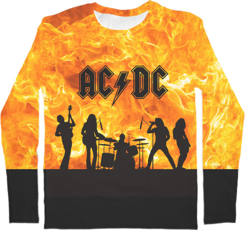 AC DC - Men's Longsleeve Shirt 3D - AC/DC 2 - Mfest