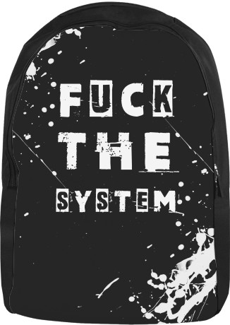 Прикольные надписи - Backpack 3D - FUCK the system (НАХ