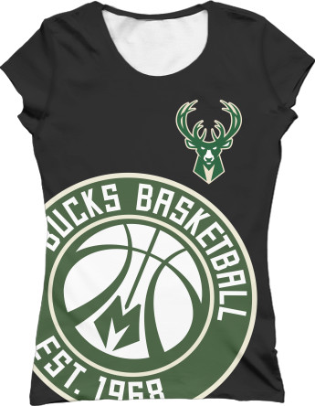 Баскетбол - Футболка 3D Жіноча - Milwaukee Bucks 1 - Mfest