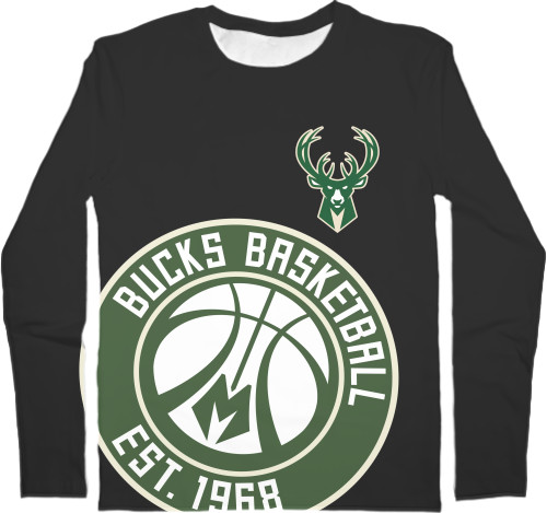 Баскетбол - Футболка з Довгим Рукавом 3D Дитяча - Milwaukee Bucks 1 - Mfest