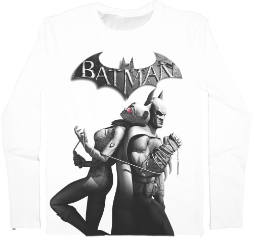 Batman vs Superman - Kids' Longsleeve Shirt 3D - Batman: Arkham City (4) - Mfest