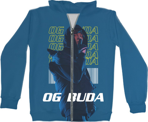 OG Buda - Unisex Zip-through Hoodie 3D - OG BUDA (2) - Mfest