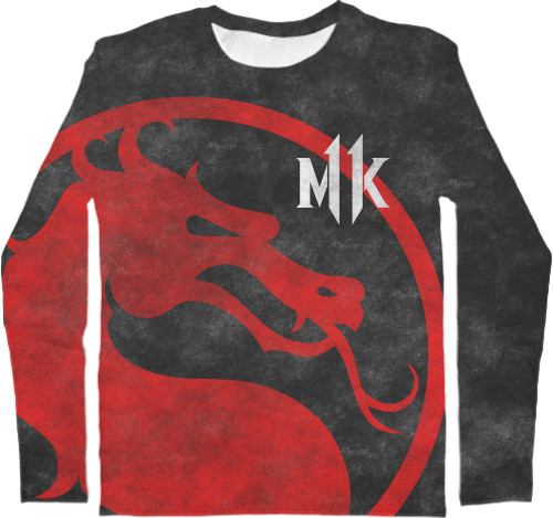Mortal Kombat - Kids' Longsleeve Shirt 3D - MORTAL KOMBAT (14) - Mfest