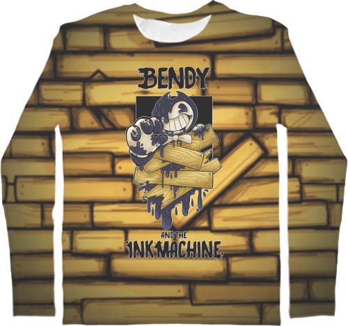 Bendy and the Ink Machine - Men's Longsleeve Shirt 3D - BENDY AND THE INK MACHINE 35 - Mfest