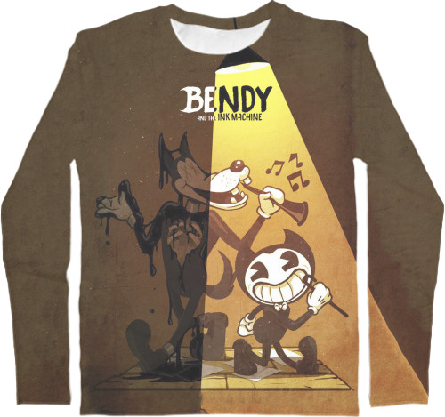 Bendy and the Ink Machine - Kids' Longsleeve Shirt 3D - BENDY AND THE INK MACHINE 34 - Mfest