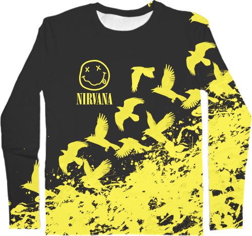 Nirvana - Men's Longsleeve Shirt 3D - NIRVANA (27) - Mfest