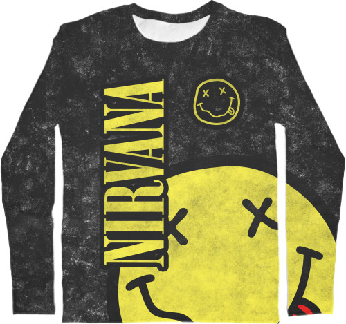 Nirvana - Men's Longsleeve Shirt 3D - NIRVANA (21) - Mfest