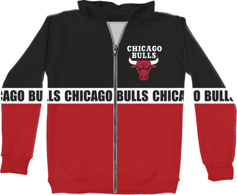 Баскетбол - Худі на блискавці 3D Унісекс - Chicago Bulls [1] - Mfest