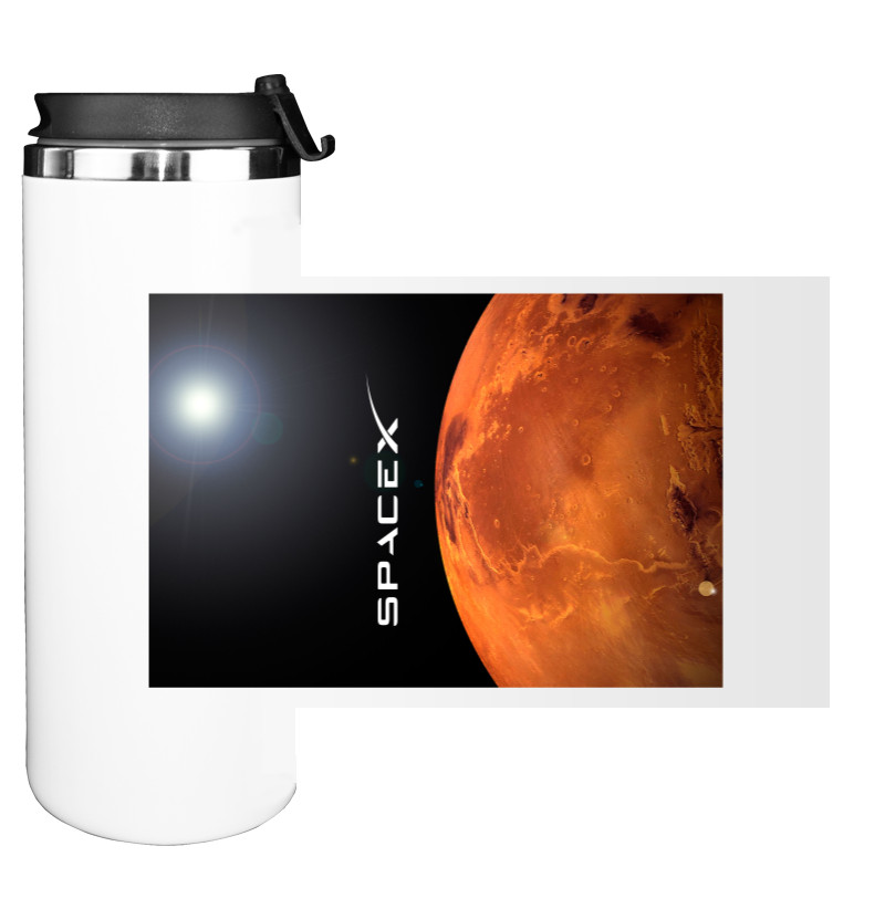 Космос - Water Bottle on Tumbler - SpaceX [4] - Mfest