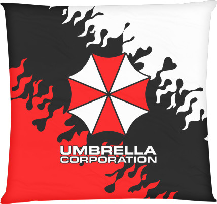 Umbrella Corporation - Square Throw Pillow - RESIDENT EVIL (UMBRELLA) [3] - Mfest