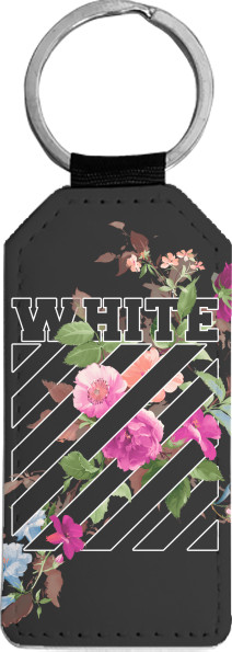 Off-White - Брелок прямокутний - Off-White (Flowers) - Mfest