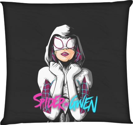 Spider Man - Square Throw Pillow - Spider Gwen - Mfest