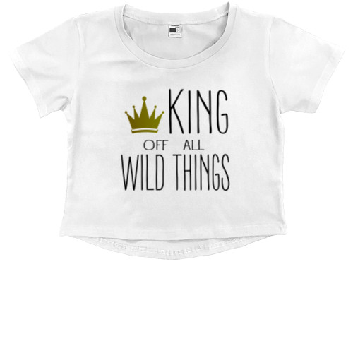 Family look - Kids' Premium Cropped T-Shirt - Wild 3 - Mfest
