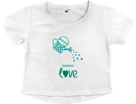 Family look - Women's Cropped Premium T-Shirt - Love 1 - Mfest