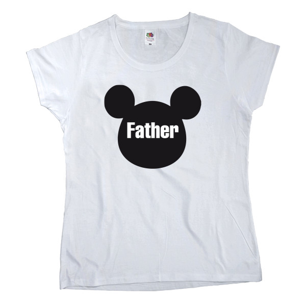 Family look - Футболка Класика Жіноча Fruit of the loom - Family Mickey Father - Mfest
