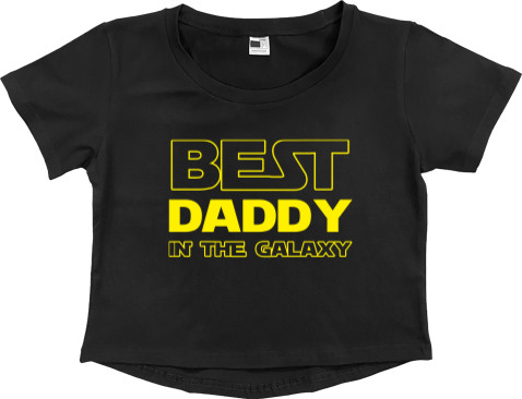 Family look - Women's Cropped Premium T-Shirt - Best in the galaxy - Mfest