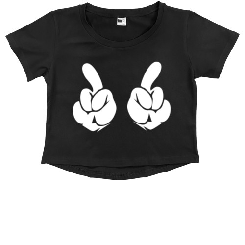 Bad mickey mouse - Kids' Premium Cropped T-Shirt - Bad mickey mouse 3 - Mfest