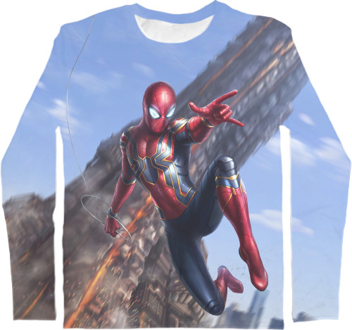 Spider Man - Men's Longsleeve Shirt 3D - Человек паук (Spider-man)  2 - Mfest