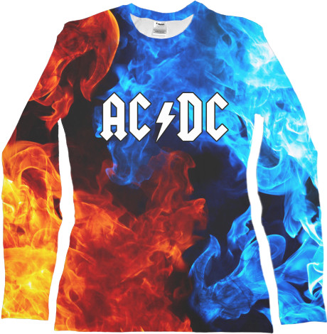 AC DC - Women's Longsleeve Shirt 3D - AC/DC 3 - Mfest