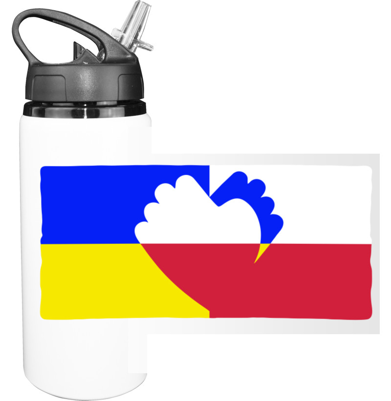 Я УКРАИНЕЦ - Бутылка для воды - poland and ukraine - Mfest