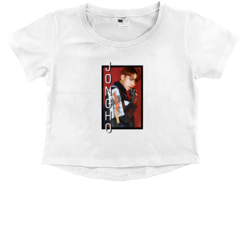 Ateez - Kids' Premium Cropped T-Shirt - jongho - Mfest
