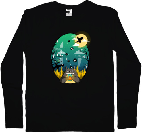 My neighbor Totoro/Мой сосед Тоторо - Men's Longsleeve Shirt - тоторо - Mfest