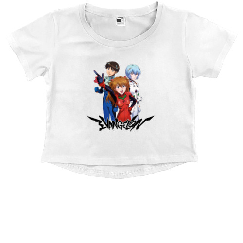 Evangelion / Евангелион - Kids' Premium Cropped T-Shirt - евангелион 2 - Mfest