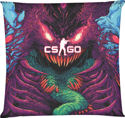 Counter-Strike: Global Offensive - Square Throw Pillow - CS GO Hyper Beast - Mfest