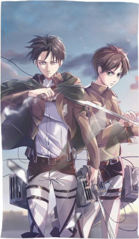 Атака титанів / Attack On Titans - Рушник 3D - Levi and Eren - Mfest