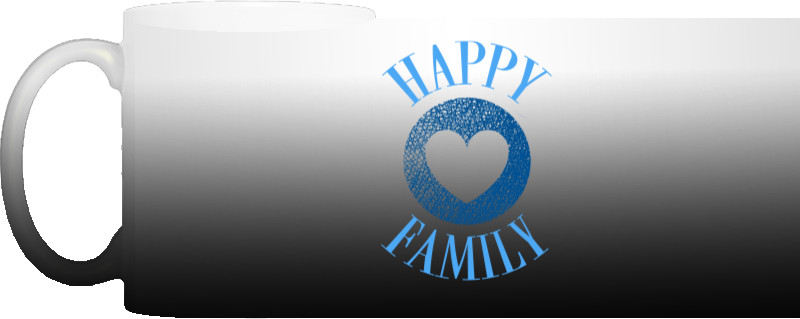 Happy family blue