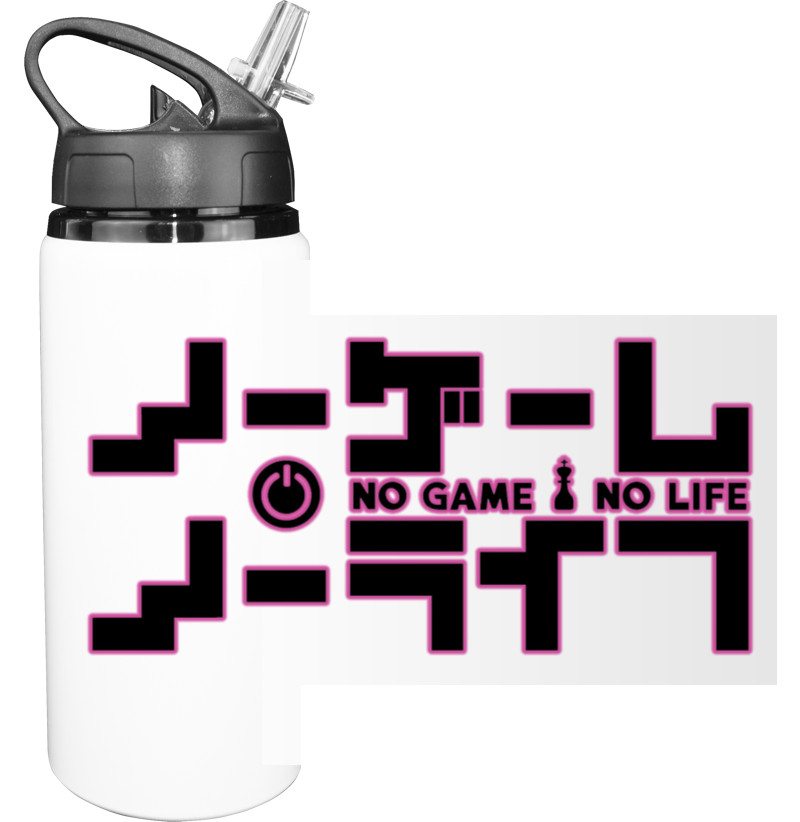 Без гри нема життя / No Game No Life  - Пляшка для води - No Game No Life logo - Mfest