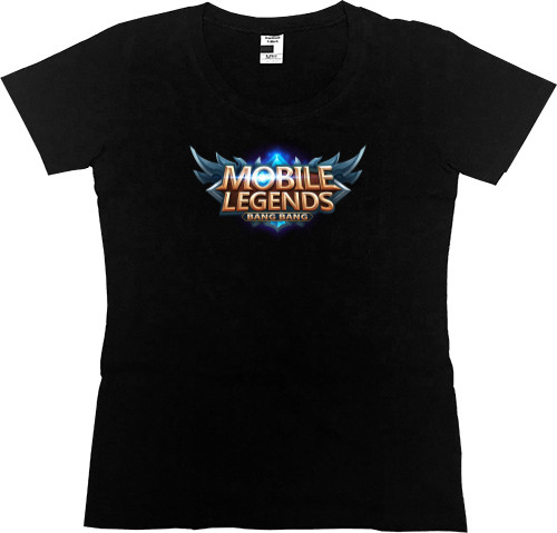 Mobile Legends: Bang Bang - Футболка Премиум Женская - mobile legends logo - Mfest