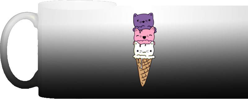 cat in a ice cream