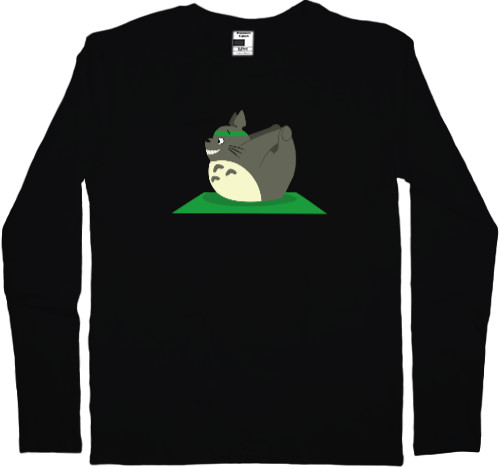 My neighbor Totoro/Мой сосед Тоторо - Men's Longsleeve Shirt - Yoga totoro 2 - Mfest