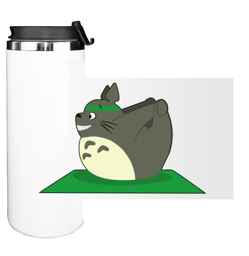 My neighbor Totoro/Мой сосед Тоторо - Water Bottle on Tumbler - Yoga totoro 2 - Mfest