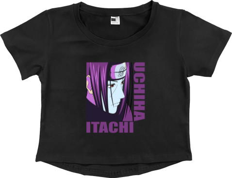Наруто - Women's Cropped Premium T-Shirt - itachi uchiha - Mfest