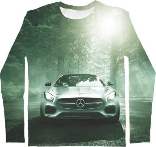 Mercedes-Benz - Kids' Longsleeve Shirt 3D - mercedes - Mfest