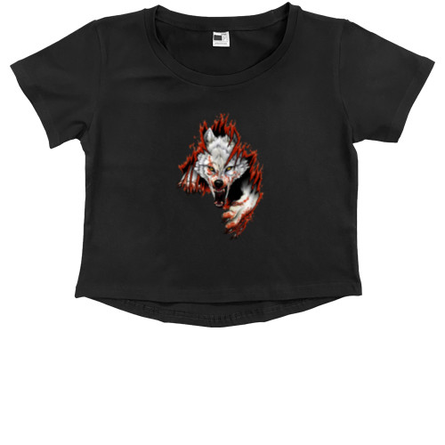 Другие животные - Kids' Premium Cropped T-Shirt - wolf - Mfest