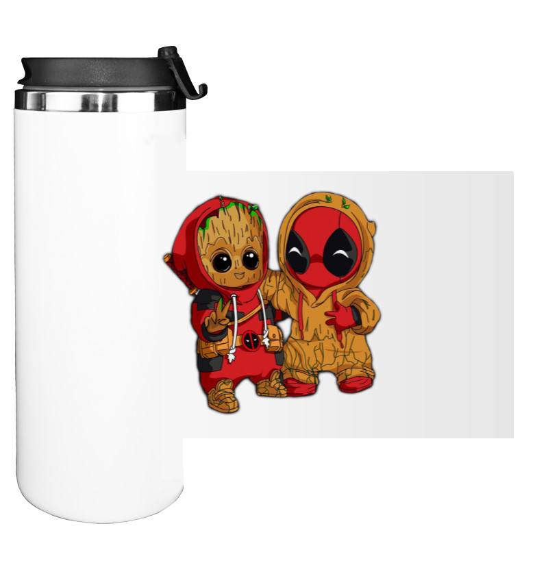 baby groot and Deadpool