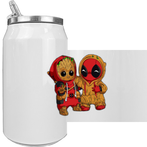 baby groot and Deadpool