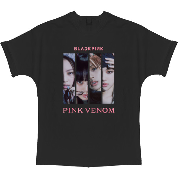 Blackpink - Футболка Оверсайз - blackpink pink venom 2 - Mfest