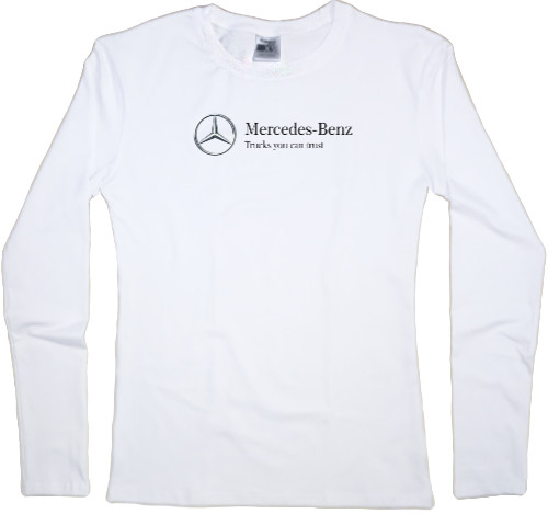 Mercedes-Benz - Лонгслив Женский - Mercedes-Benz logo - Mfest